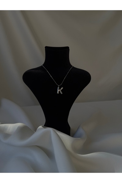 NB STEELORA Balon Silver Color Steel Letter Necklace