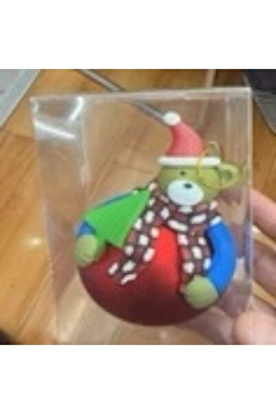 Yenigeldi Minge de Crăciun cu ursuleț Ornament de Crăciun Ornament de Crăciun