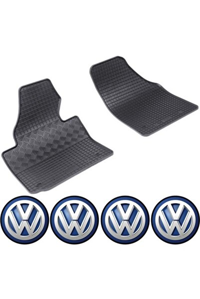 Rigum Set covorașe auto Volkswagen Caddy 2004-10.2020 cu 4 autocolante rotunde
