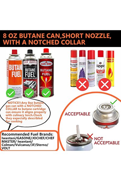 Striludo Culinary Professional Kitchen Butane Torch, Upgrade Creme Brulee Blow Torch for Cooking, Ad