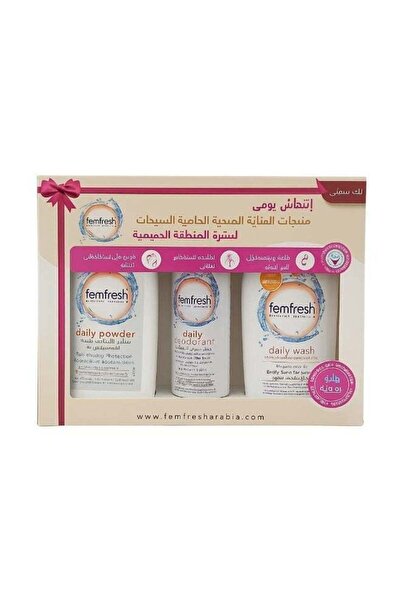 Femfresh Women's Daily Intimate Care Set — 3 pcs (Aloe Daily Wash, Refreshing Spray, Rebalancing P