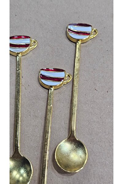 Turkish Store İstanbul 6-Piece Tea Spoon with Cup Pattern
