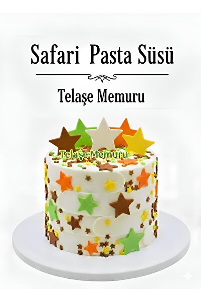 telaşe memuru Şeker Hamuru Pasta Tamamlayıcı Süs - 66 Adet Safari Pasta Süsü ...