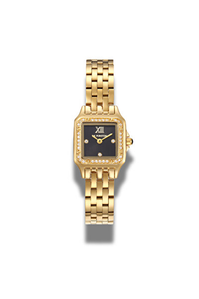 la vunton Laventon Panther Women's Full Gold Watch with Luxury Black Dial