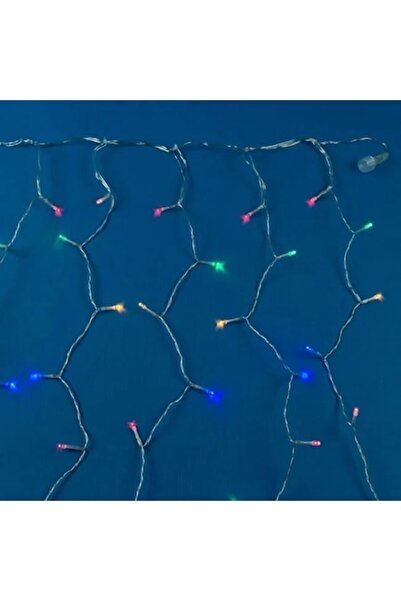 OEM Cortină luminoasă LED cu 100 de becuri multicolore, extensibilă, 4,6 m