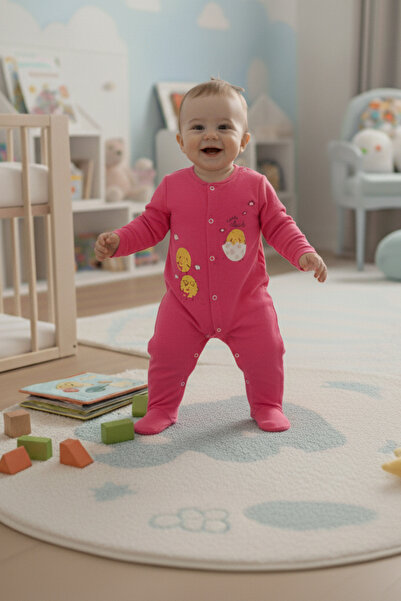 BEREKET BABY بدلة أطفال بأكمام طويلة من القطن للأعمار من 0 إلى 9 أشهر