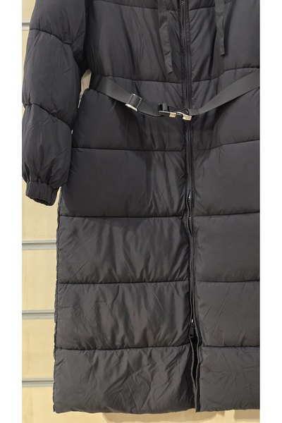 Park Moda Black Long Quilted Coat