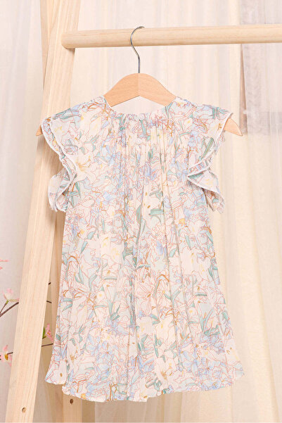 REDTAG Infant Girls Ivory Printed Dress