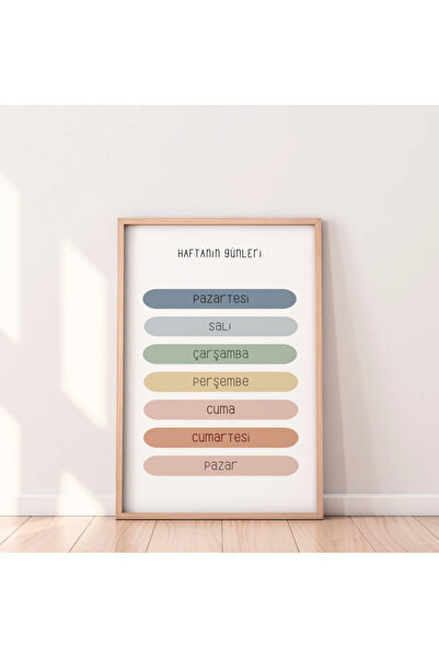 Esci Design Tablou pentru camera copiilor cu rama - Ziua de învățare - Tablou...