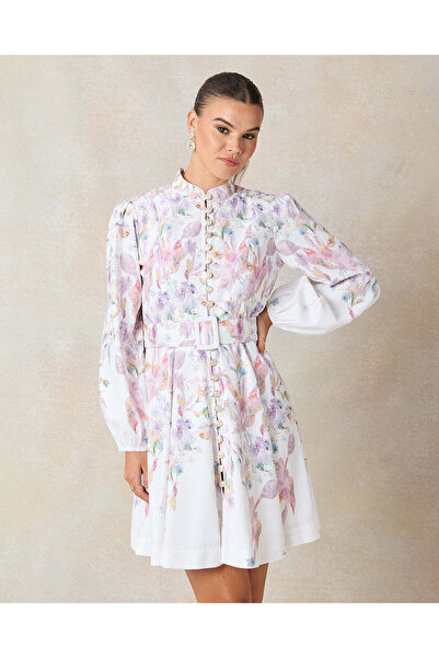 REDTAG Women White Printed Dress