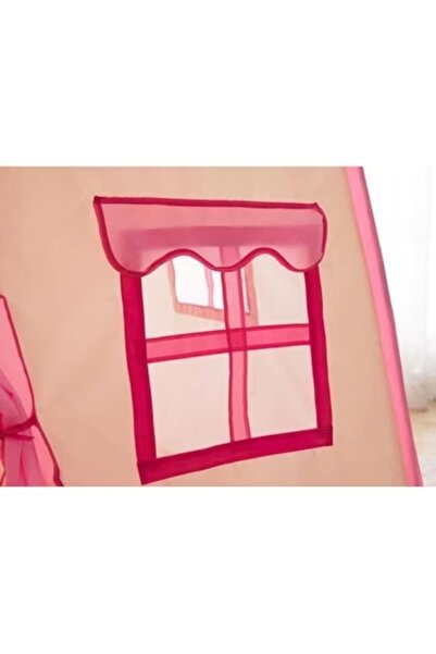 CLASStitude Girls' Play Tent CLASStitude, House with Lights and Windows, Total Height 126 cm, White/Pink