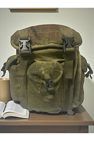 Old Cotton High Quality Single Compartment Vintage Design Unisex Backpack Dai...