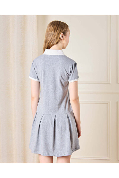 REDTAG Senior Girls Grey Collared Dress