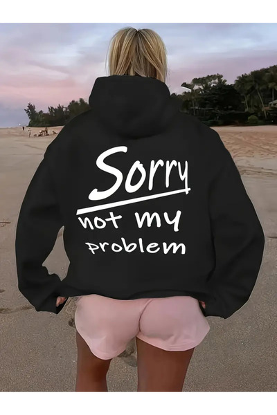 İSMTEXS سترة رياضية للجنسين مكونة من خيطين، أعتذر، هذا ليس مشكلتي، مكتوب عليه...