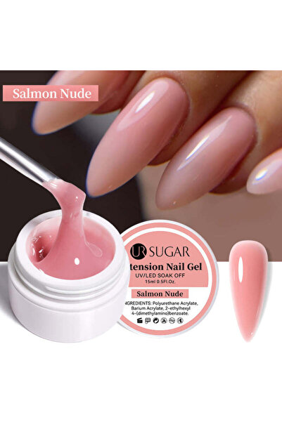 Born Pretty UR Sugar Salmon Nude Extension Nail Gel /Somon Nude Protez Tırnak...