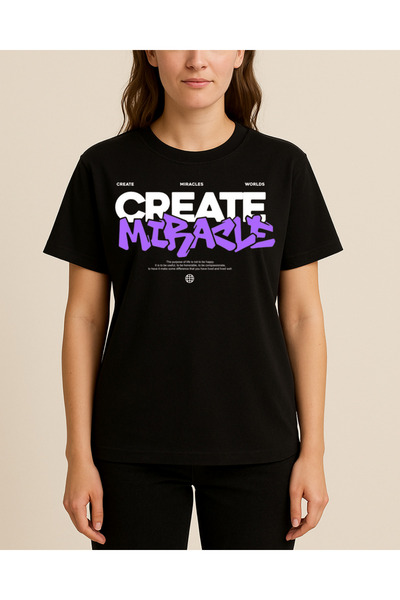Ebiidesign Create Miracle Printed T-Shirt