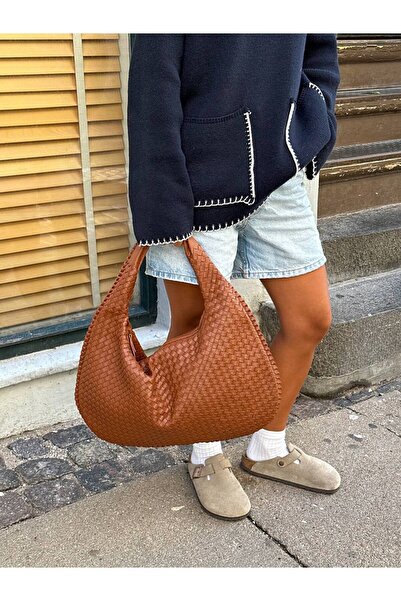 Marvelis LAURA Velika ženska torba za ruke i ramena sa pletenim detaljima