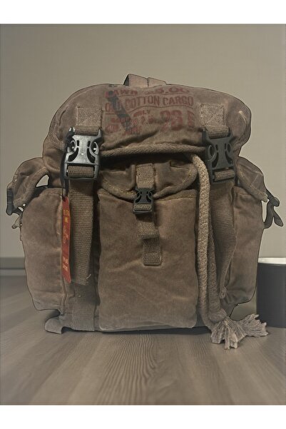 Old Cotton High Quality Single Compartment Vintage Design Unisex Backpack Daily School Trip Camping Trekking Bag Kc Octopus Bag