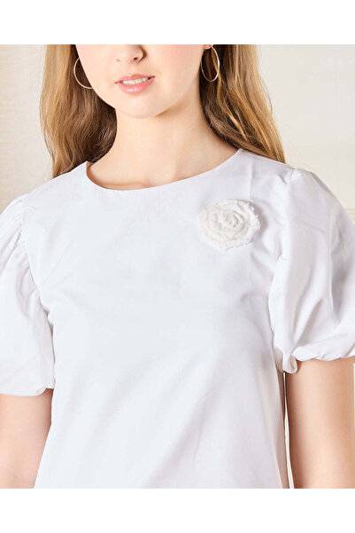 REDTAG Senior Girls White Embellished Dress