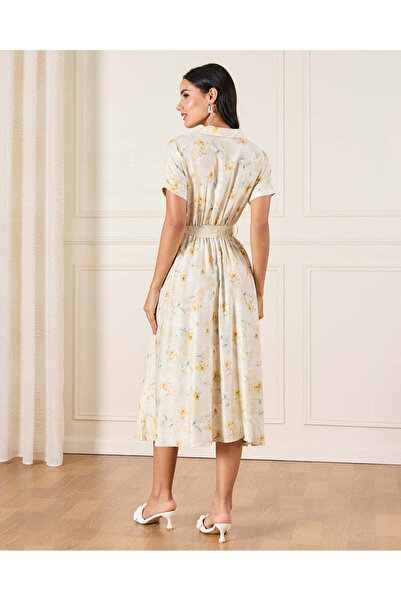 REDTAG Women Yellow Floral Dress