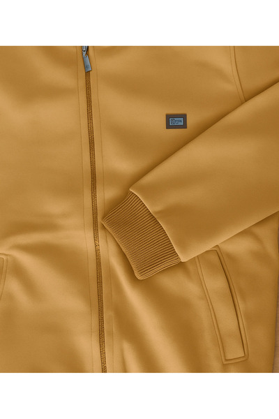 POLOMİRAGE Men's Cotton Zippered College Collar Sweatshirt