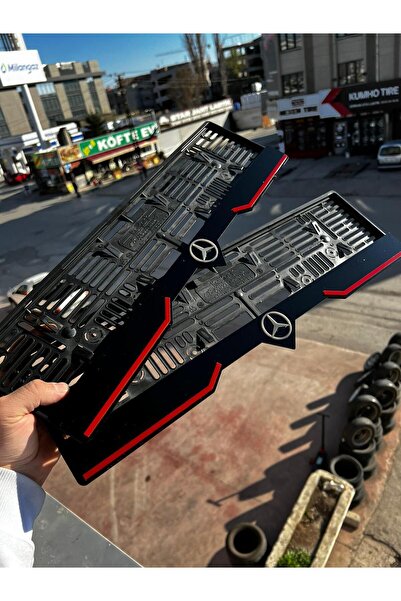 Pi Dekorasyon MERCEDES BENZ Uyumlu Logolu Pleksi Plakalık 2 Adet(1 Takım)