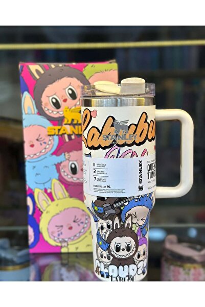 Generic Labubu ST Tumbler 40oz – Limited Edition Cute Water Cup with Straw + Free Labubu Gift