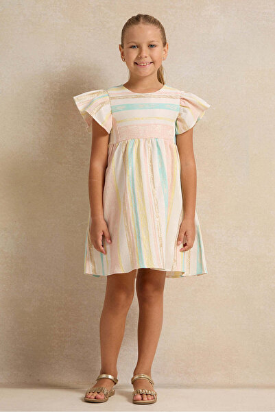 REDTAG Girls Multicolor Striped Dress