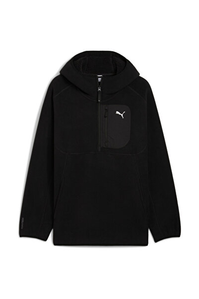 Puma Hood tech Half Zip Hoodie, Black, Men