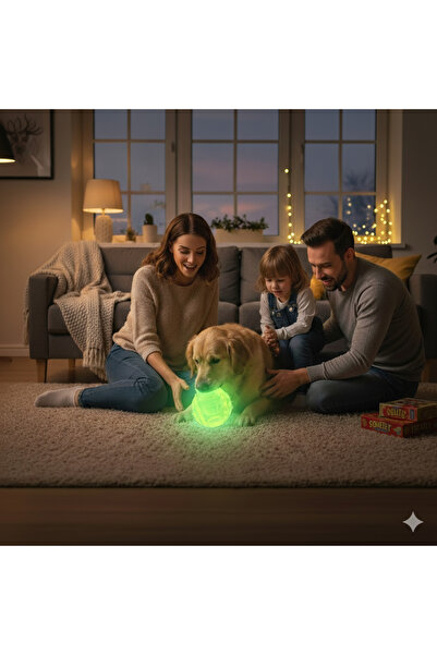 Tasma Market Phosphorescent Dog Play Ball – 7.3 cm Durable, Bouncing and Glow-In-The-Dark Toy Ball