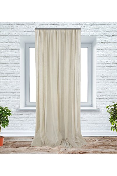 OEM Kitchen curtain, 300x240 cm, with drapery, splash texture, beige