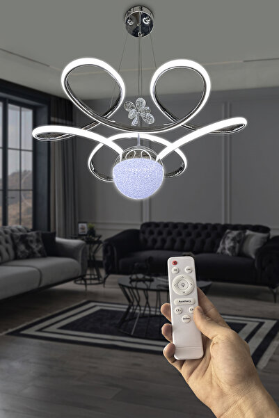 DEKORLİVE Asel Kumandalı Toplu Ledli Avize