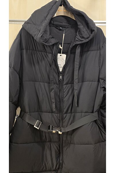 Park Moda Black Long Quilted Coat