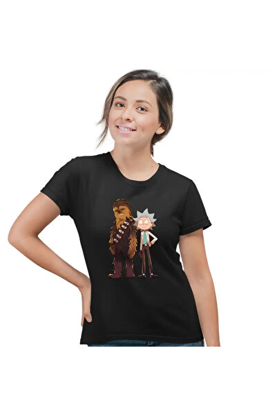OEM Tricou Femei Rick and Morty Chewbacca Star Wars