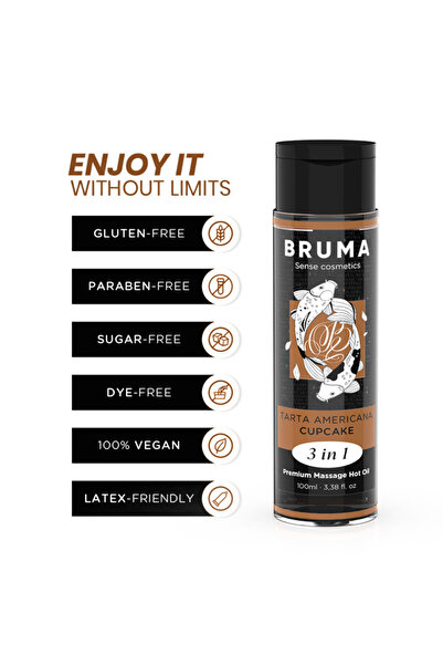 Bruma Premium massage oil with warming effect – Hot Oil Cupcake 3 in 1, 100ml