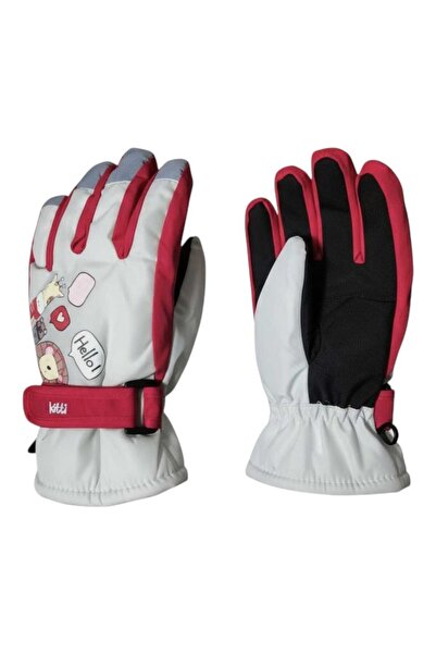 Aware Time قفازات التزلج على الجليد للفتيات من عمر 4 إلى 8 سنوات من كيتي