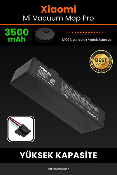 robo-mi Xiaomi Mi Vacuum Mop Pro 3500mAh Robot Süpürge Bataryası - BOX