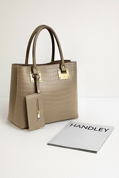 Handley Πολυτελής γυναικεία τσάντα χεριού και ώμου με σχέδιο κροκόδειλου