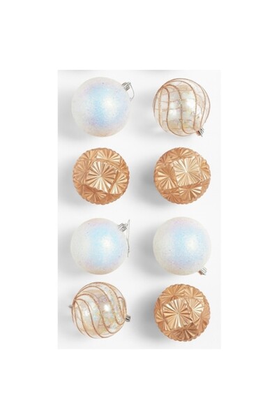 OEM Set de 8 globuri de Crăciun, ideale pentru brad, aranjamente și coroane, ...