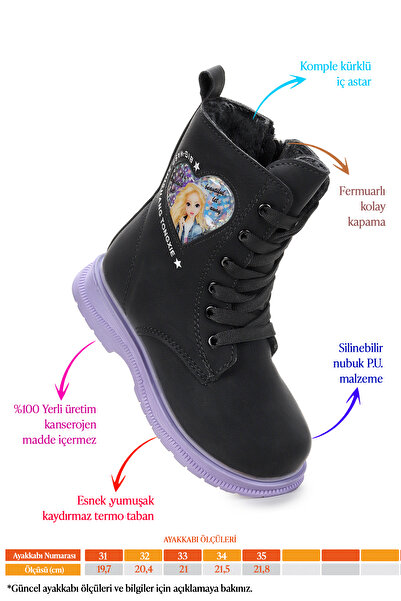 GÜLERSHOES Гарантовані водонепроникні нековзні підошви, шнурівки, застібки-блискавки, дитячі зимові черевики, розміри 31-32-33-34-35.