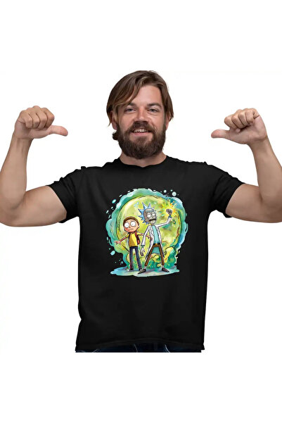 OEM Tricou Barbati Rick and Morty Planete Spatiu