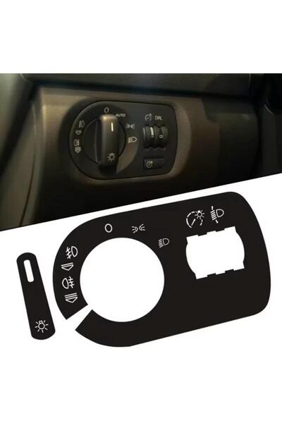 Audi A3 8P Uyumlu Far Açma Düğme Kontrol Sticker Etiket Tamir Kiti