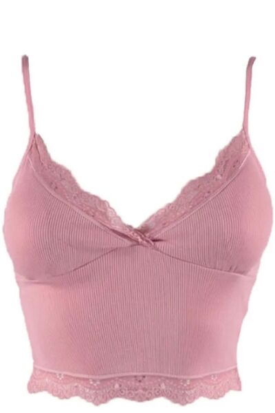 ACTRİS 3-Piece Crop Suit Suspender Lace Padded Bustier Blouse