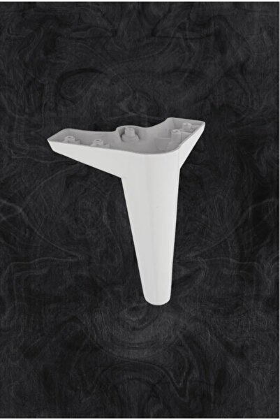 ÇEÇEN HOME (2 bucăți) Picior alb din plastic de 15 cm pentru mobilier, picior...