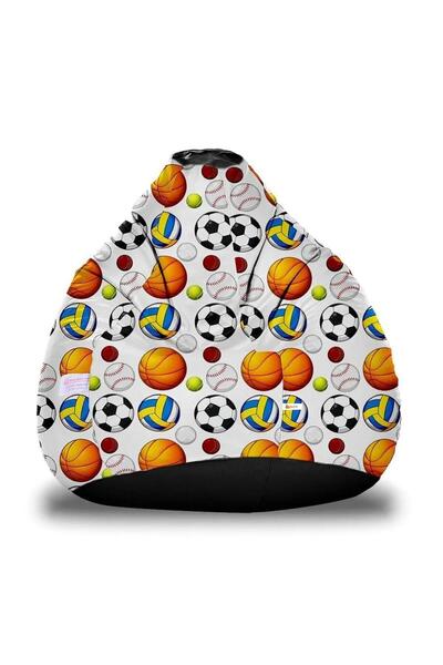 Marktna Multi-colored sports ball design bean bag chair for kids - comfortable and fun