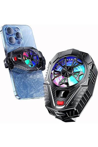 NALACAL مروحة تبريد متنقلة RGB محمولة مع شاشة عرض درجة الحرارة — مبرد شبه موص...