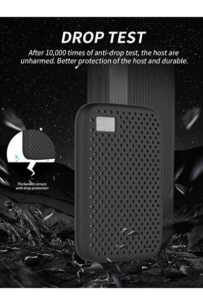 007 Silicone Protective Case for WD My Passport Portable SSD (500GB/1TB/2TB/4TB) - Dustproof Shockproof