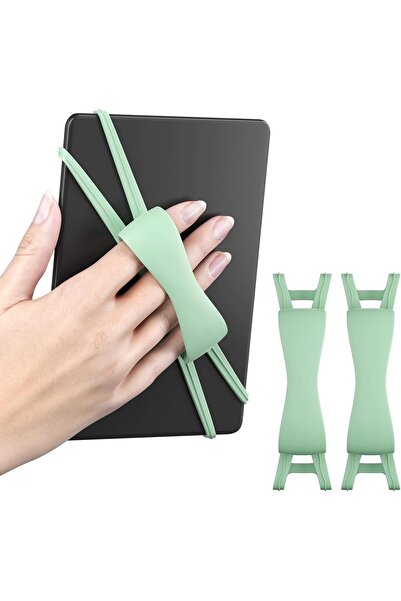 007 2-Pack Hand Strap Holder for 4.7–8 inch Kindle Tablets - Lightweight Finger Grip, Green