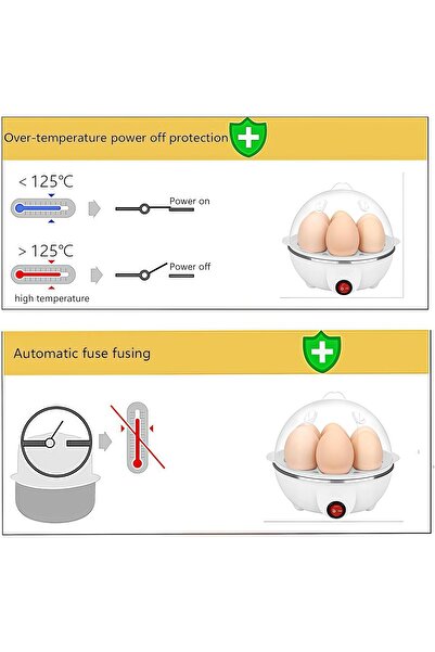 Generic DLC Egg Steaming Device, 350W Egg Boiler with 7-Egg Rack For Hard, Soft & Poached Eggs, DLC-3119