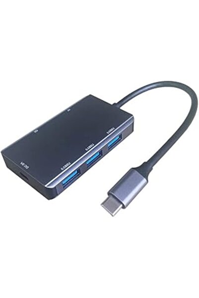 007 موزع USB-C محمول من الألومنيوم 6 في 1 من Elephant Bot مع TF/Micro SD و3 منافذ USB 3.0 و5 فولت تيار مستمر